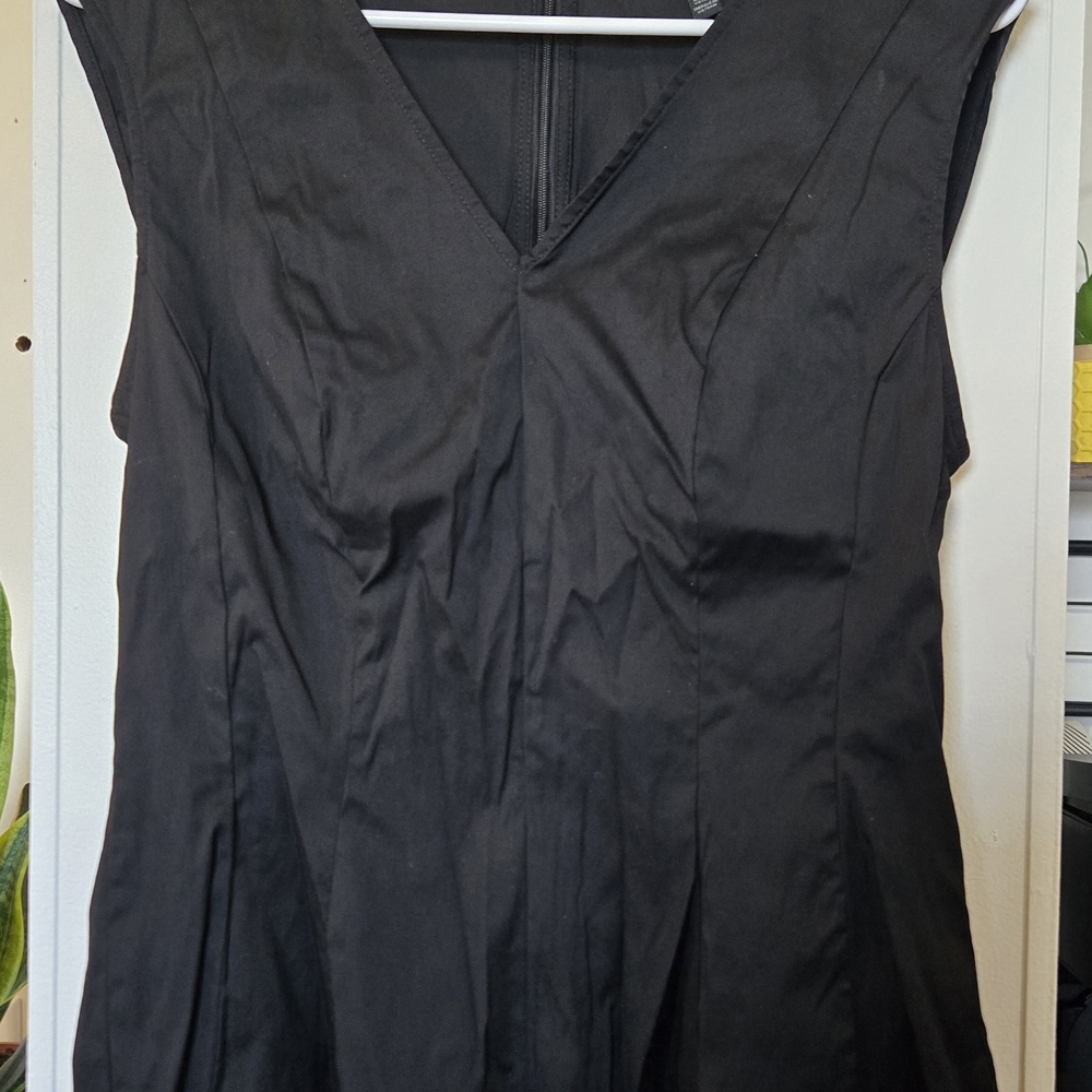 White House Black Market Black V-Neck Sleeveless Tank